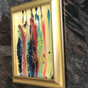 Original acrylic painting 8x10 gold frame